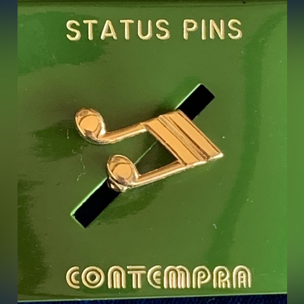 Vintage Contempra Status Pins Musical Note